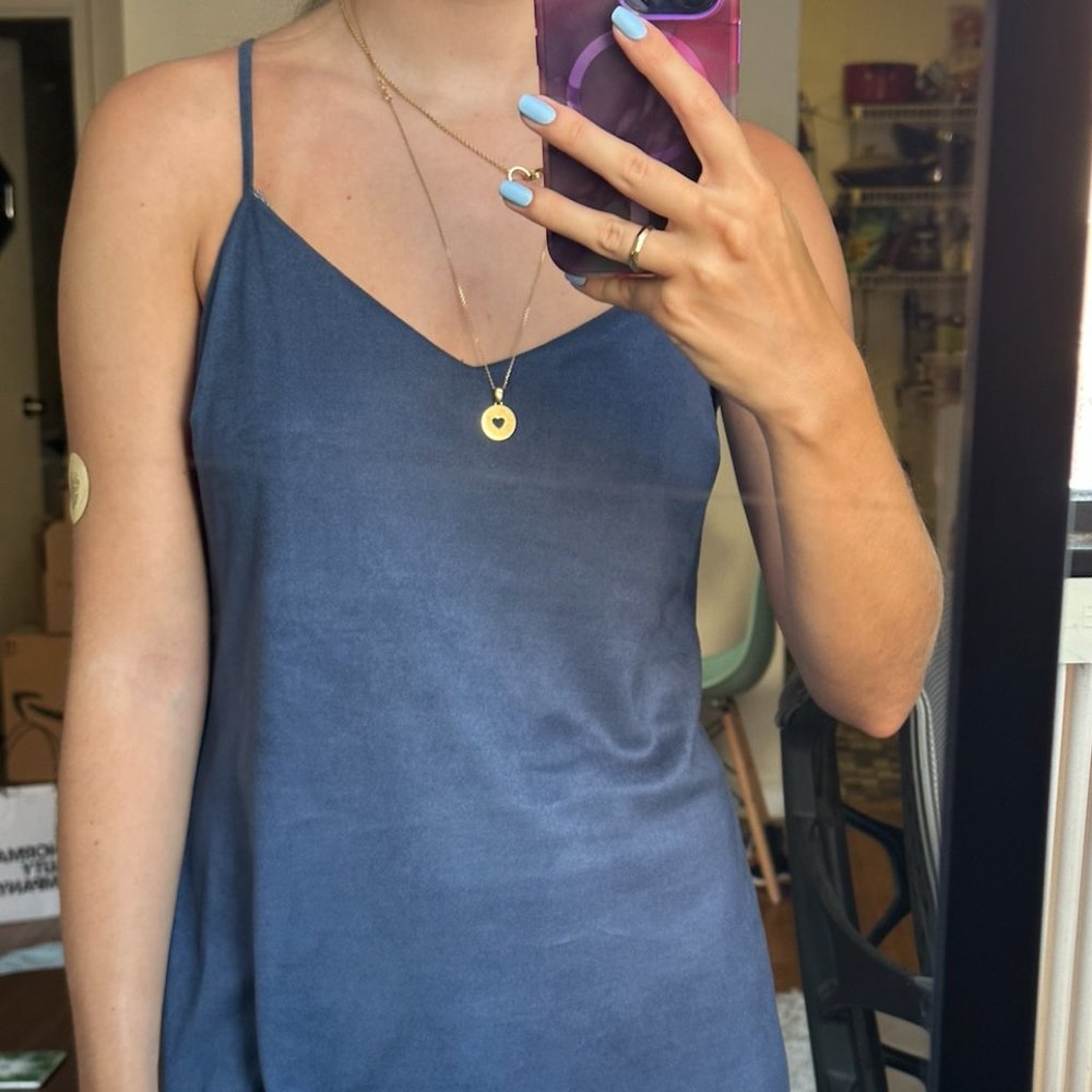 Manila Grace Mini Dress, Blue, S